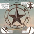 thumbnail image 3 of Urbalabs Western-Stakes 24 inch Metal Barn Lone Star Western Decor Twisted Rope Ring Rustic Wall Decor Texas Lone Star Dark Brown And Colored Metal Texas Home Wall Decor Indoor Outdoor Western, 3 of 21