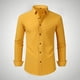 thumbnail image 1 of Blusa y camisa de manga larga con cuello vuelto para hombre, estilo informal, a la moda, con botones y solapa, transpirable, de poliéster, 1 of 5