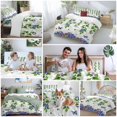thumbnail image 5 of Queen 4 Piece Bedding Set Spring Pastoral Blue Purple Flowers Soft Breathable Duvet Cover and Pillowcase, Summer Green Leaves Duvet Cover Set Bed Sheets for Bedroom Dormitory Guest Room, 5 of 9