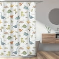 thumbnail image 2 of Sweet Jojo Designs Watercolor Dinosaur Dino Boy Fabric Shower Curtain, 2 of 6