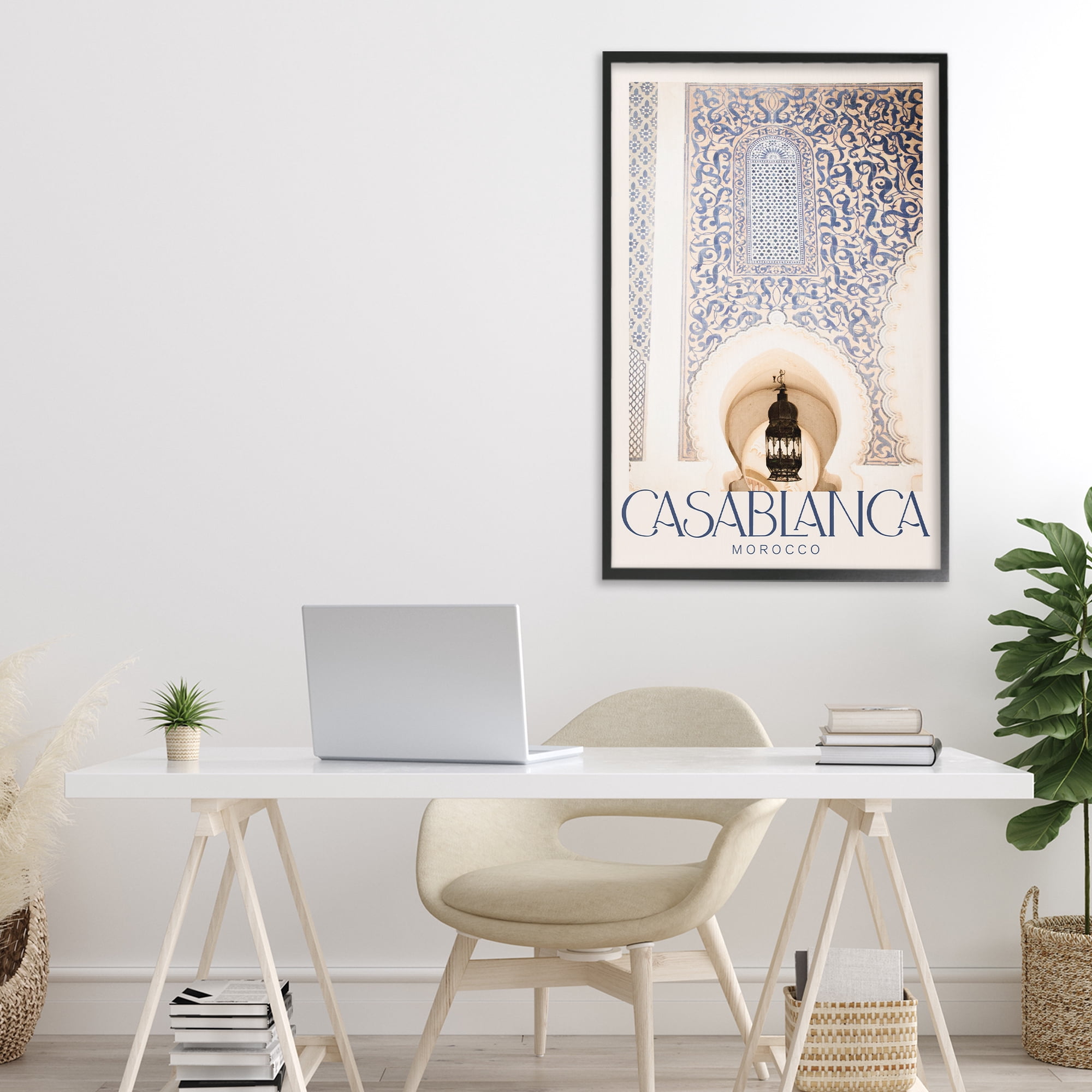 Stupell Industries Ornate Casablanca Architecture Black Framed Giclee Art, design by Emily Navas