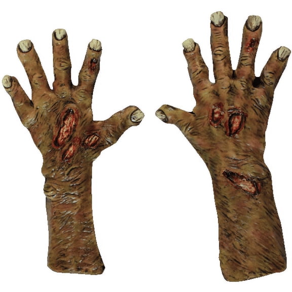 Adult Sized Zombie Undead Full Hand Latex Gloves Halloween Costume Accessories