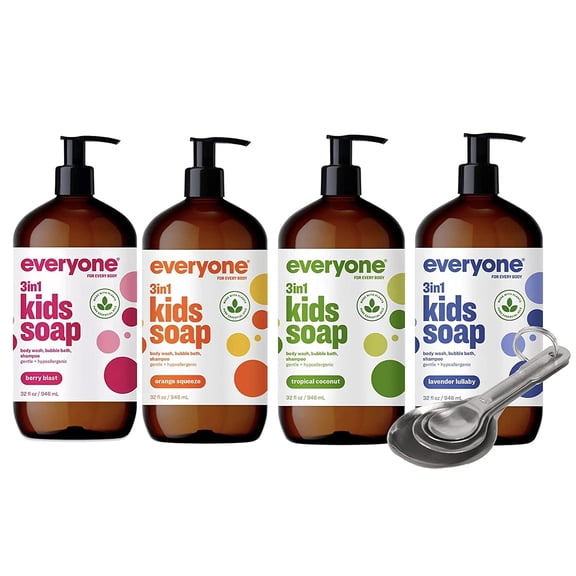 Everyone Kids Soap Tropical Coconut Twist 32 fl oz Pack of 4