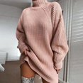 thumbnail image 3 of Automne et Hiver Robe Chandail à Manches Longues raglan Demi-Col Roulé, 3 of 5