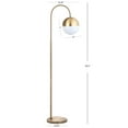 thumbnail image 6 of Safavieh Jonas 55.5 in. H Modern Glam Curved Floor Lamp, Brass Gold, 6 of 7