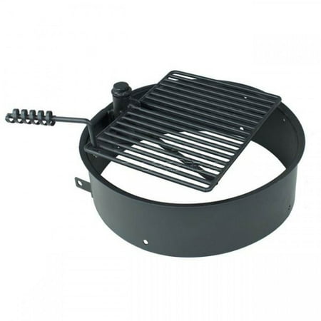 Steel Fire Ring With Grate Heavy Duty Fire Pit And Grill For
