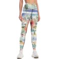 thumbnail image 3 of High Waisted Leggings for Women Regular & Plus - No See Through Tummy Control Cycling Workout Yoga Pants without Pockets Spring Floral L, 3 of 6