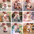 thumbnail image 2 of Pebbuoy Acrylic Cartoon Pig Hanging Decoration with Bead Chain Car Rearview Mirror Pig Ornament Keychain Backpack Animal Pendant Birthday Gift, 2 of 7