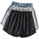 thumbnail image 2 of Puntoco Pantalones cortos deportivos para mujer, de moda, estampados, de color sólido, finos y holgados, para correr y hacer ejercicio, se pueden usar externamente, de cintura alta y pierna ancha, 2 of 5