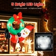 thumbnail image 4 of Gymax 4 Ft Blow up Santa Claus w/ LED Lights & Christmas Wreath Christmas Inflatables, 4 of 8