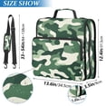 thumbnail image 2 of FORMRS Zipper Binder with Shoulder Strap 2-inch Ring 500 Sheet Capacity File Bag, Light Green Camouflage Design, 2 of 5