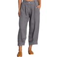 thumbnail image 2 of ZenCart Women Casual Pants with Oblique Pockets Elastic Waist Wide-Leg Design Solid Color Leisure Pants Travel Work Daily Wear, 2 of 8