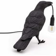 thumbnail image 3 of Lámpara de pájaro de resina, luz Led de cuervo, lámpara de pared para dormitorio, lámpara de mesa, decoración artística para sala de estar (negro #1), 3 of 5
