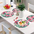 thumbnail image 6 of GZHJMY Christmas Elements Round Placemats Set of 1, Non-Slip PVC Table Mats Washable Heat Resistant Place Mats for Kitchen Dining Table Christmas Home Decor, 15.4 Inch Table Mat, 6 of 7