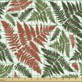 thumbnail image 2 of Botany Fabric by the Yard Upholstery, Frond Plant Pinnate Tricolor Leaves Print on Plain Background, Decorative Fabric for DIY and Home Accents, Dark Salmon Dark Sepia by Ambesonne, 2 of 5