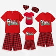 thumbnail image 1 of Pijamas familiares a juego de Navidad, conjuntos de Pijamas cortos de Papá Noel Hustle en julio, negro y rojo, 1 of 3