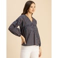 thumbnail image 3 of Moomaya Bohemian Cotton Long Sleeve Top - V Neck, Flowy Women's Boho Blouse, 3 of 9