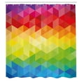 thumbnail image 3 of Ambesonne Geometric Shower Curtain, Triangle Daimond, 69"Wx84"L, Multicolor, 3 of 5