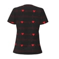 thumbnail image 5 of Wukai Cardiogram and Heart Casual V-Neck Graphic Tees for Women: Lightweight and Breathable Summer Tops with Stylish Design-Small, 5 of 8