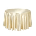 thumbnail image 2 of Round Satin Tablecloth, Party Table Cover, Wedding Dining Decor, Elegant Glossy Drape and Wrinkle Recovery Fabric for Dessert Tables, Wedding Receptions, and Home Dining, 2 of 6