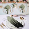 thumbnail image 3 of Sage Green Black Ombre Cloth Napkins, Modern Abstract Striped Gradient Washable and Reusable Dinner Napkins Set of 6, Table Napkin for Kitchen Party Birthday Wedding Hotel Housewarming 20"x20", 3 of 9