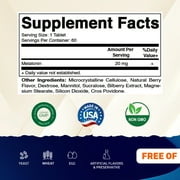 2 Pack High Potency Melatonin 20mg Tablets | Vegetarian, Non-GMO, Gluten Free | 60 Fast Dissolve Tablets | Natural Berry Flavor |