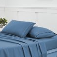 thumbnail image 2 of Pillowcases 2 Pack King Embroidered Super Soft Brushed Microfiber Solid - Denim, 2 of 7