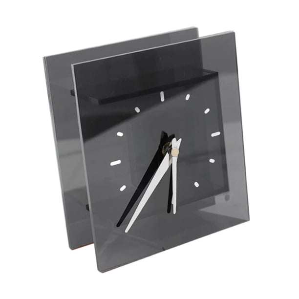 Reloj de mesa silencioso, único, moderno, elegante, minimalista y compacto para la decoración del hogar. Negro claro
