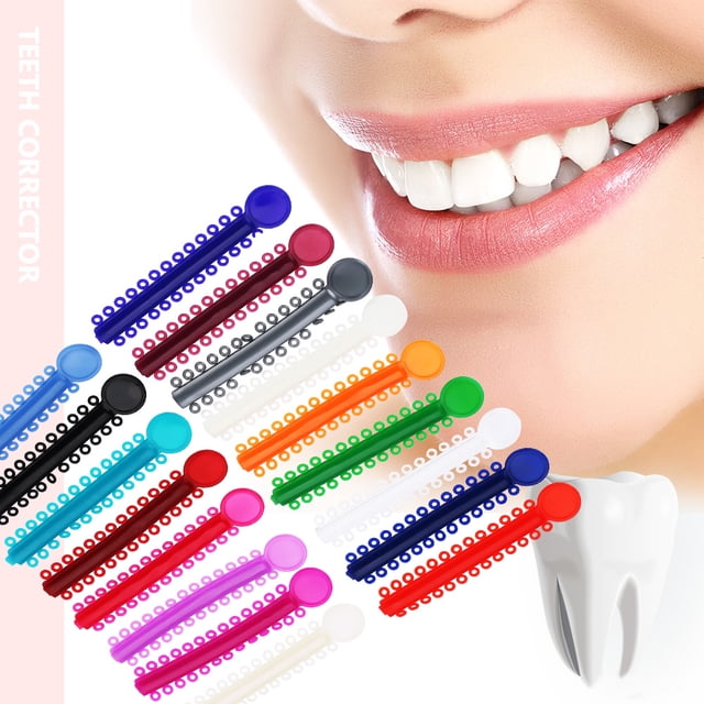 40 hojas/1040 lasos de Bandas de Goma de ligadura de ortodoncia Dental, correctores de Dientes Multi , Módulos para Ortodoncia Dental lazos de ligadura Spptty cuidado personal
