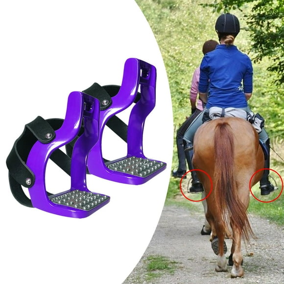 Équitation, 5 Types de Couleurs Coussin Antidérapant en Acier Inoxydable Selle Équestre en Aluminium Moulé sous Pression Légère Sécurité Selle de Cheval avec Peinture