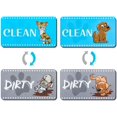thumbnail image 1 of 2 Pieces Dishwasher Magnet Clean Dirty Sign with Magnetic Plate Kitchen Cute Cat and Dog Pattern Reversible Indicator, 1 of 7