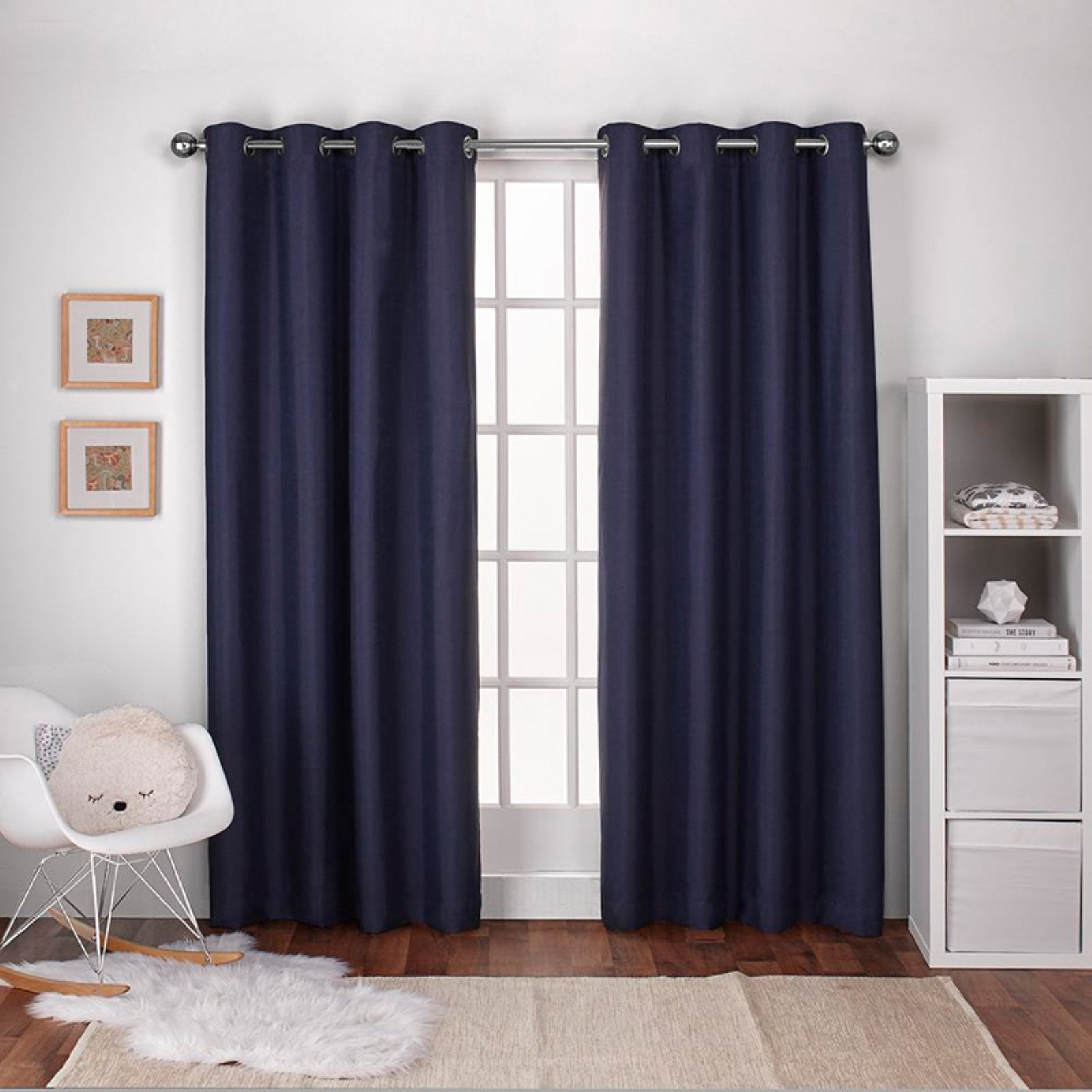 Exclusive Home Curtains 2 Pack Textured Linen Thermal Grommet Top