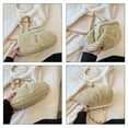 thumbnail image 3 of Woven Female Shoulder Bag Multifunctional Women for Daily Leisure (Beige), 3 of 10