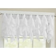 thumbnail image 3 of Sheer Voile Vertical Ruffle Window Kitchen Curtain 24" Tiers & Valance Set, 3 of 3