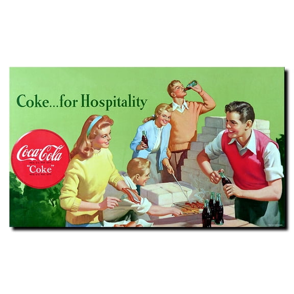 Trademark Fine Art Coke for Hospitality Stretched Canvas Art
