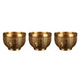 thumbnail image 1 of Maytalsory 1/2/3 Chinese Traditional Feng Shui Brass Fu Bowl Exquisite Housewarming Gift Small 3PCS, 1 of 6