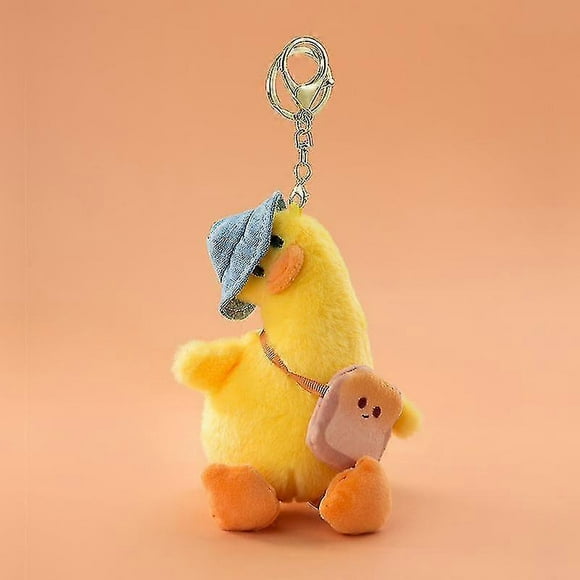 Plush Cartoon Tilt Duck Doll Doll Car Keychain Girl Heart Bag Pendant Keychain Creative