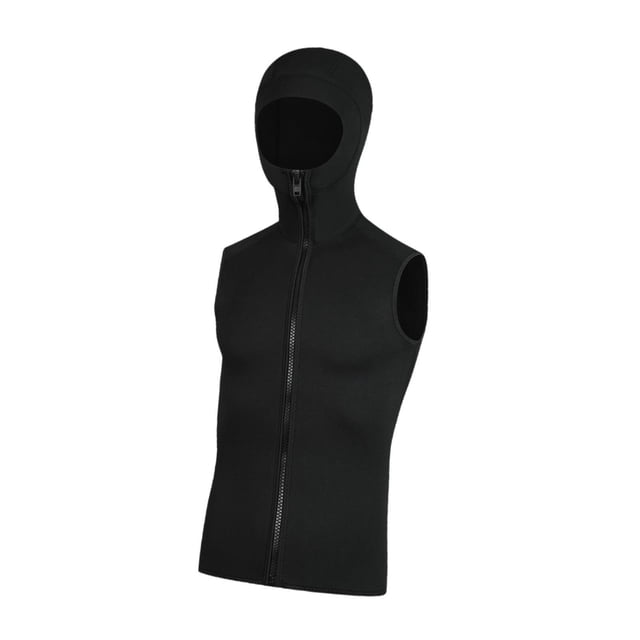 Chaleco de neopreno con capucha y cremallera frontal, versátil, sin mangas, ideal como regalo SG