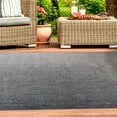 thumbnail image 5 of BNM Bohemian Indoor/ Outdoor Solid Rug, 6' x 9', Slate, 5 of 7