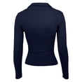 thumbnail image 5 of Laipiong Womens Tops 2026 Elegant Collar V-Neck Long Sleeve Slim Fitted Ribbed Knit T Shirts Basic Fall Winter Casual Going Out Vacation Clothes, 5 of 5