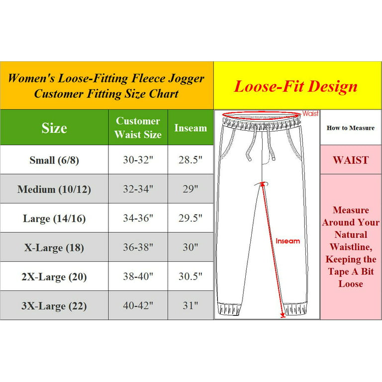 4-Pack Womens Loose Fit Fleece Jogger Sweatpants (S-2XL)