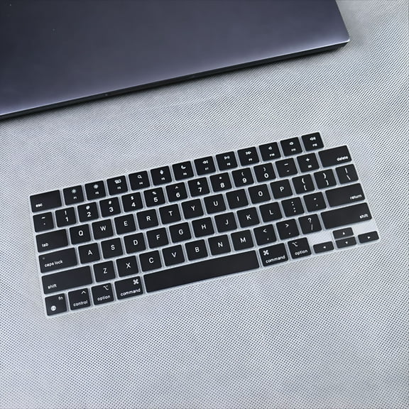 GJX Silicone Keyboard Cover Skin US English for MacBook Air 15 M2 A2941, MacBook Air 13.6 M2 A2681, MacBook Pro 14 16 M2 M1