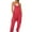 501_Light Red, variant on QIJUNTUO Casual Sleeveless Jumpsuits V Neck Spaghetti Strap Overalls Long Pants Romper With Two Pockets Straight Leg Pants for Women Sky Blue