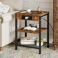 thumbnail image 2 of CONCETTA 3 Tier Nightstand with Charging Station, Bedside End Table for Bedroom Living Room, Rustic Brown, 2 of 7