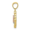thumbnail image 2 of 10k Gold Two-Tone Small w/ White Rhodium Our Lady of Guadalupe Pendant Charm, 2 of 3