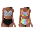 thumbnail image 4 of Qarigey Traje de baño para mujer, fiesta en la piscina, playa, surf, snorkel, niña, traje de baño para exteriores, parque acuático, conjuntos de ropa  tipo 2 S, 4 of 5