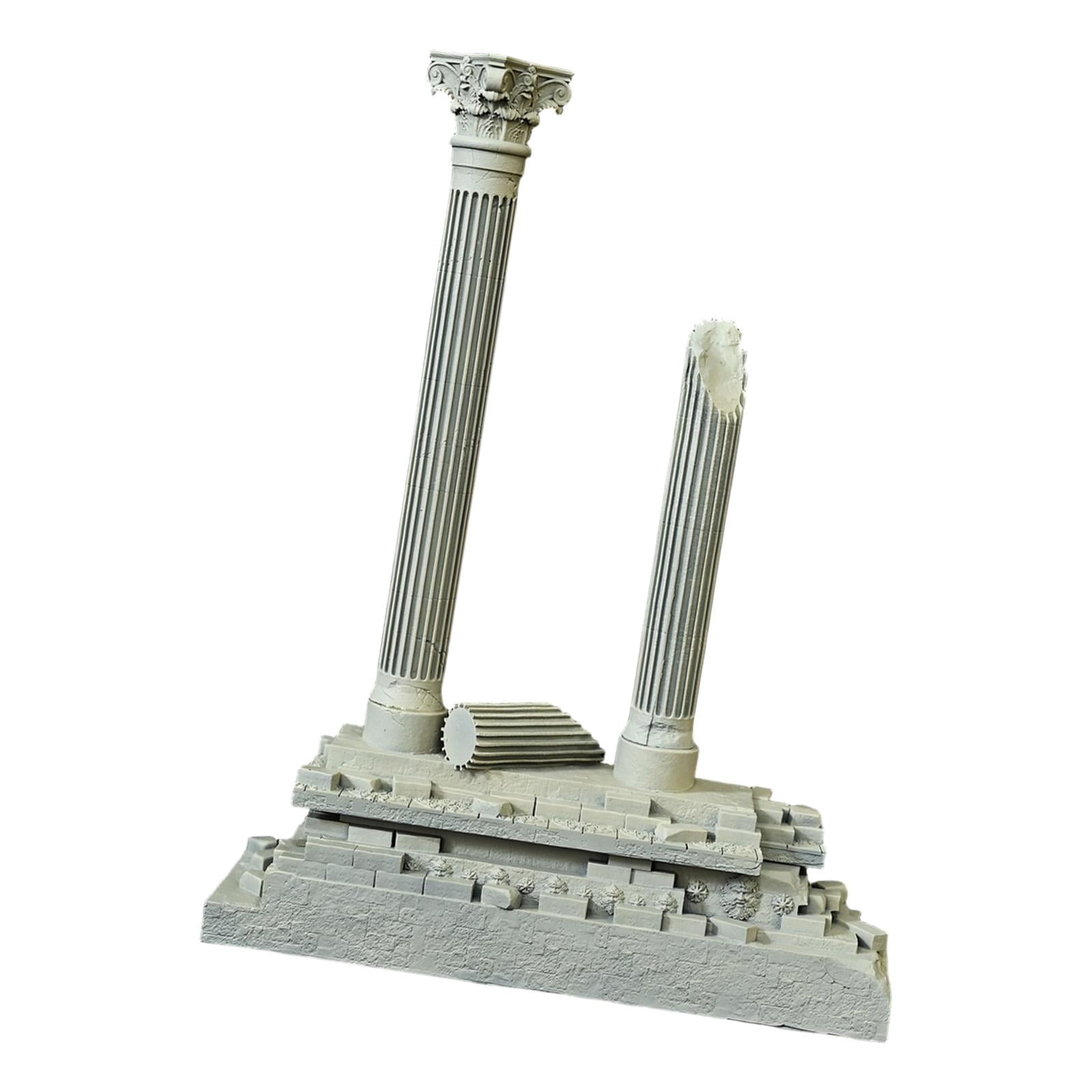 CarpNettore Roman Column Decoration Resin Aquarium Decoration Aquarium Decor Mini 18.5cm Set B