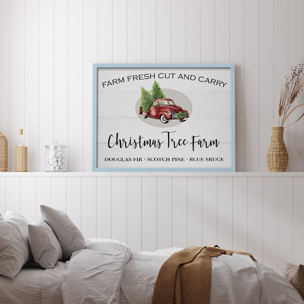 Christmas Tree Farm by Carol Robinson - Restickable Framed Giclée Print