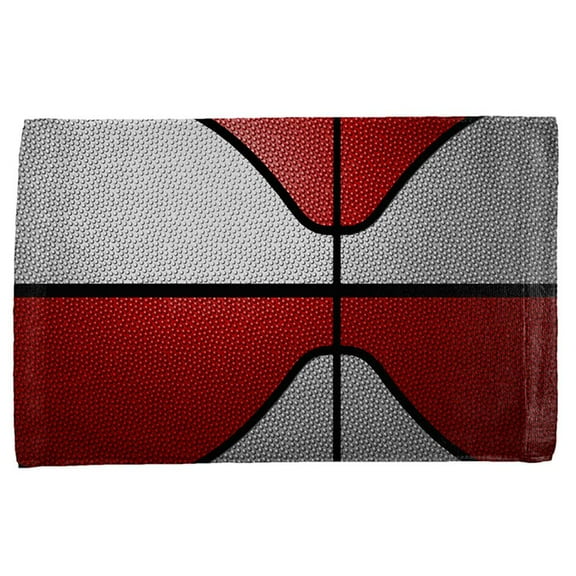 Championship Basketball White & Red All Over Sport Towel