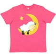 thumbnail image 3 of Inktastic Cute Sheep Sleeping On The Moon, White Sheep, Star Youth T-Shirt, 3 of 5